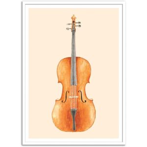 Wall Editions Affiche 50x70 cm et cadre noir - Cello - Florent Bodart