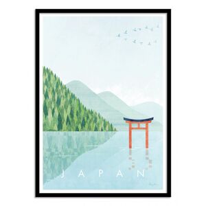 Wall Editions Affiche 50x70 cm et cadre noir - Japan Version 3 - Henry Rivers