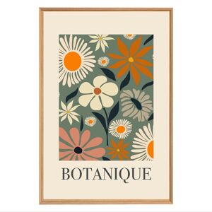 Ceanothe Tableau mural encadre illustration fleurs 65x97 cm