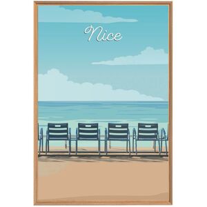 Ceanothe Tableau mural encadre illustration chaises Nice 65x97 cm