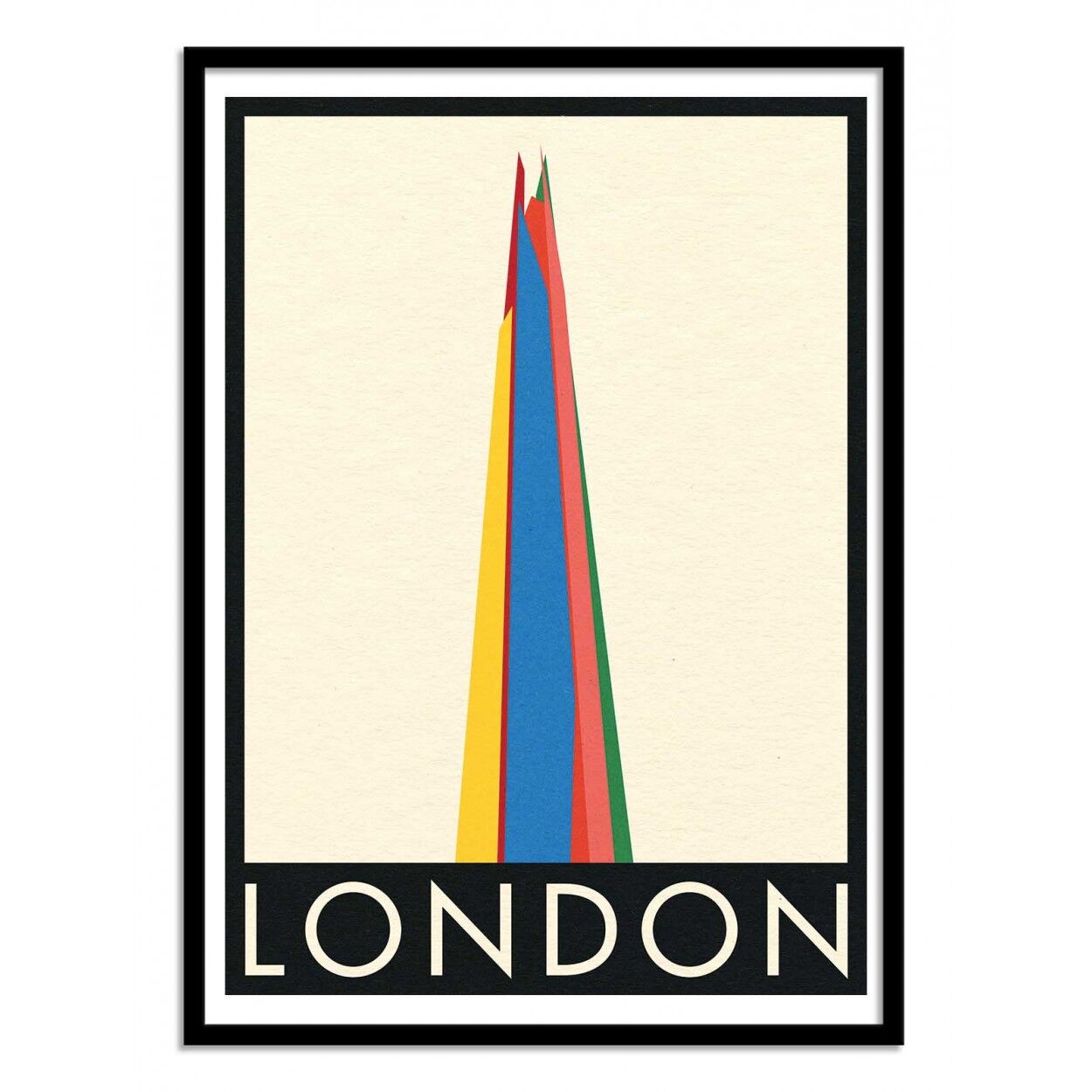 Wall Editions Affiche 50x70 cm et cadre noir - London The Shard - Rosi Feist