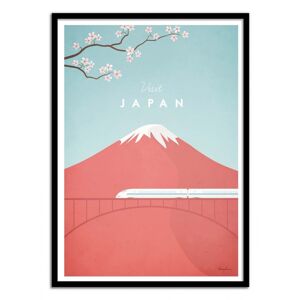 Wall Editions Affiche 50x70 cm et cadre noir - Visit Japan - Henry Rivers - Publicité