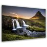 Hexoa Tableau cascade o - kirkjufell islande toile imprimée 120x80cm