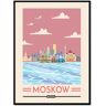 Momark Affiche avec cadre noir - Moscou - 50x70