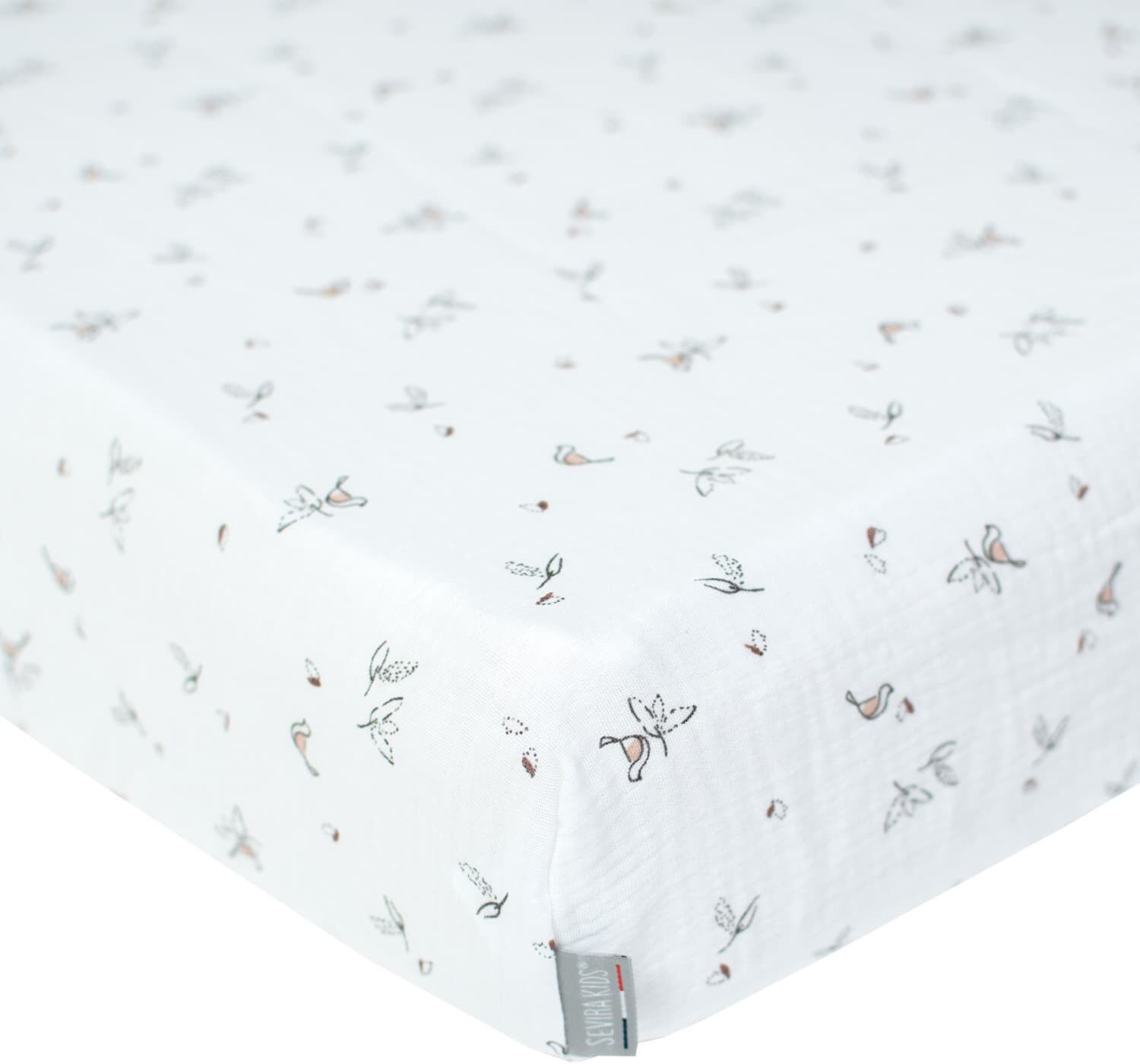 Sevira Kids Drap-housse en gaze de coton 90x190