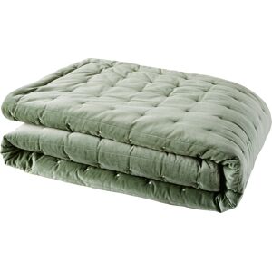 Maisons du Monde Boutis reversible en velours pique vert 240x260