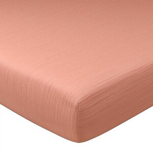 Becquet Drap-housse 140x190x28 rose poudre en coton