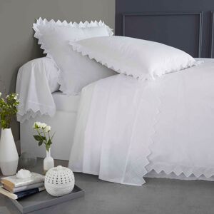 Origin Housse de couette brodee en coton blanc 240x220