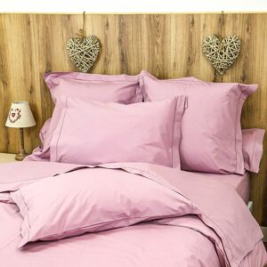 Linandelle Parure housse de couette percale 200 fils en coton violet 220x240 cm