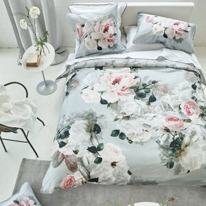 Designers Guild Housse de couette imprimee en satin de coton gris