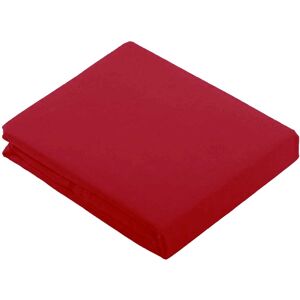 Home Maison Drap plat uni en 100 % coton coton rouge x