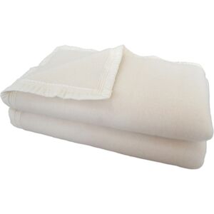 Home Maison Couverture en 100% pure laine vierge 500g/m² blanc 240x260 cm