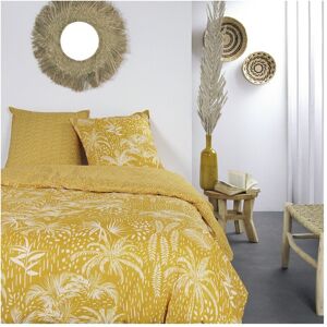 Today Parure de lit zippee 2 personnes imprime en Coton Jaune 260x240 cm