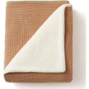 Cocoeko Couverture polaire & gaze de coton bebe camel (75x90cm)