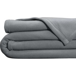 Becquet Couverture polaire 260x240 gris en microfibre 350g/m²