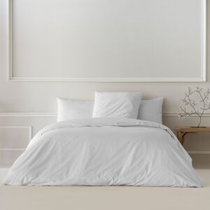 Ethere Housse de couette en percale coton blanc 200x200 cm