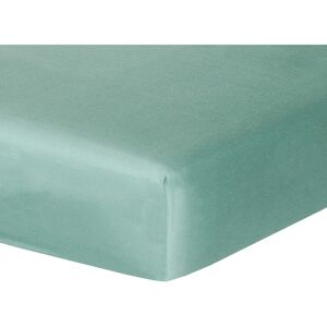 Febronie Drap housse satin de coton 160x200x30 bleu aqua