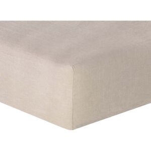 Febronie Drap housse lin lave 200x200x40 rose poudre