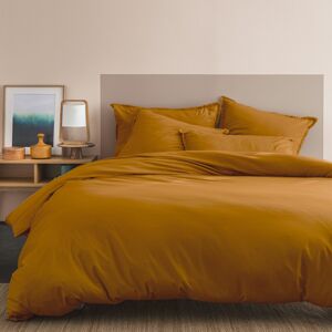 Matt & Rose Housse de couette unie en coton lave Caramel 260x240cm