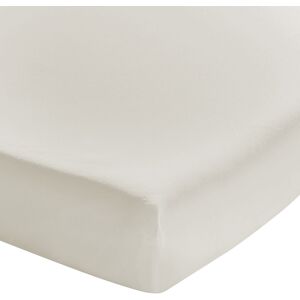 Essix Drap housse en coton lave beige 140x190