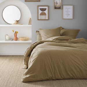 Essix Housse de couette en coton lave ocre 260x240