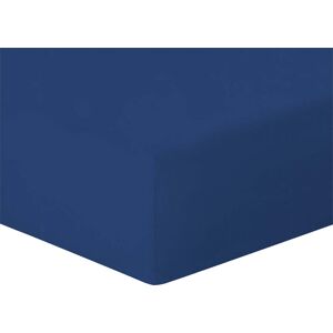 Febronie Drap housse lin lave 160x200x30 bleu indigo