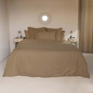 Febronie Housse de couette lin lave 200x200 caramel