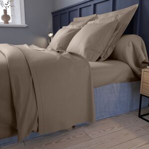 Drap plat Satin de coton Coloris Taupe 240x300 cm - DODO