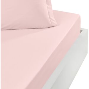 Sensei Maison Drap housse en percale bonnet 40cm Poudre 200x200 cm