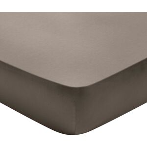 Drap housse Satin de coton Coloris Taupe 160x200 cm - DODO