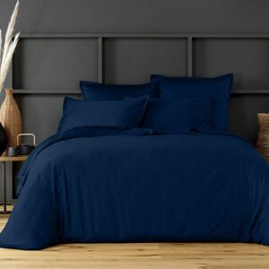 Housse De Reve Housse de couette satin de coton bleu 220x240 cm