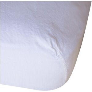 Gabrielle Paris Drap-housse en lin lave blanc 160x200