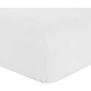 Housse De Reve Drap housse 2 personnes en lin francais - lin lave blanc 140x190 cm