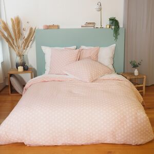Home Maison Parure de couette en coton et lin coton/lin rose clair 240x220 cm