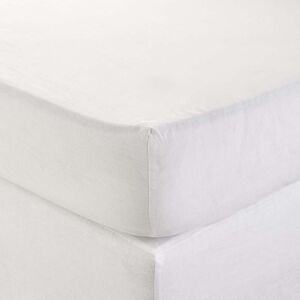 Madura Drap Housse en Coton Blanc pur 140x200 cm