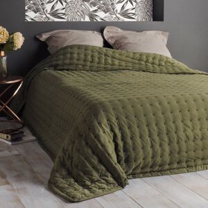 Linder Dessus de lit polyester vert kaki 230x250cm