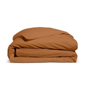 Bleu Calin Housse de couette unie en percale de coton terracotta 220x240cm