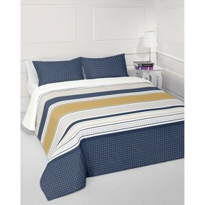 Linandelle Parure de couette en coton bleu marine 140x190 cm