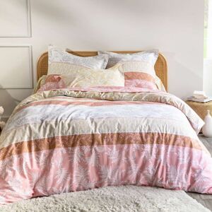 Becquet Housse de couette 220x240 rose en coton