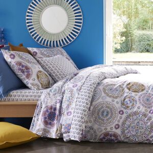 Becquet Housse de couette 140x200 violet en coton