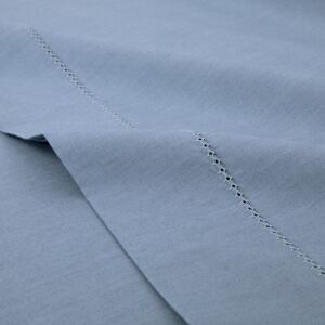 Olivier Desforges Drap plat en percale de coton bleu 240 x 300 cm