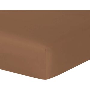 Febronie Drap housse satin de coton 200x200x40 caramel