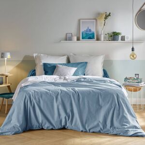 CAMIF Housse de couette en coton Bio bleu celadon 260 x 240 cm