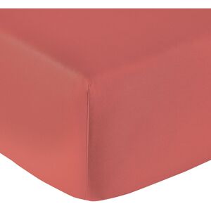 Anne de Solene Drap housse coton terracotta uni 160x200 cm