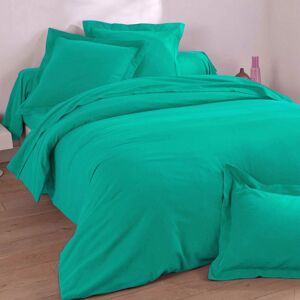 Becquet Housse de couette 140x200 vert jade en coton