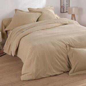 Becquet Housse de couette 200x200 beige en coton