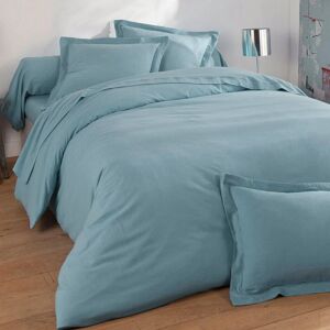 Becquet Housse de couette 240x220 bleu glacier en coton