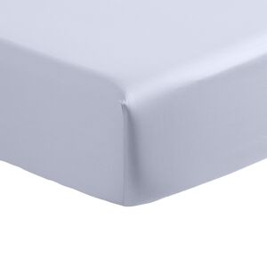 Carre Blanc Drap housse Gris Plume uni gris 180 x 200 cm