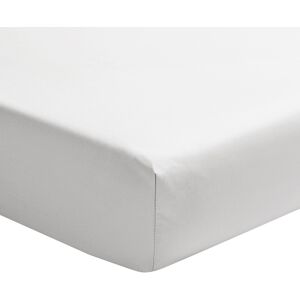 Essix Drap housse en satin de coton blanc 140x200