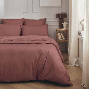 Essix Parure de lit en percale de coton bois de rose 240x220